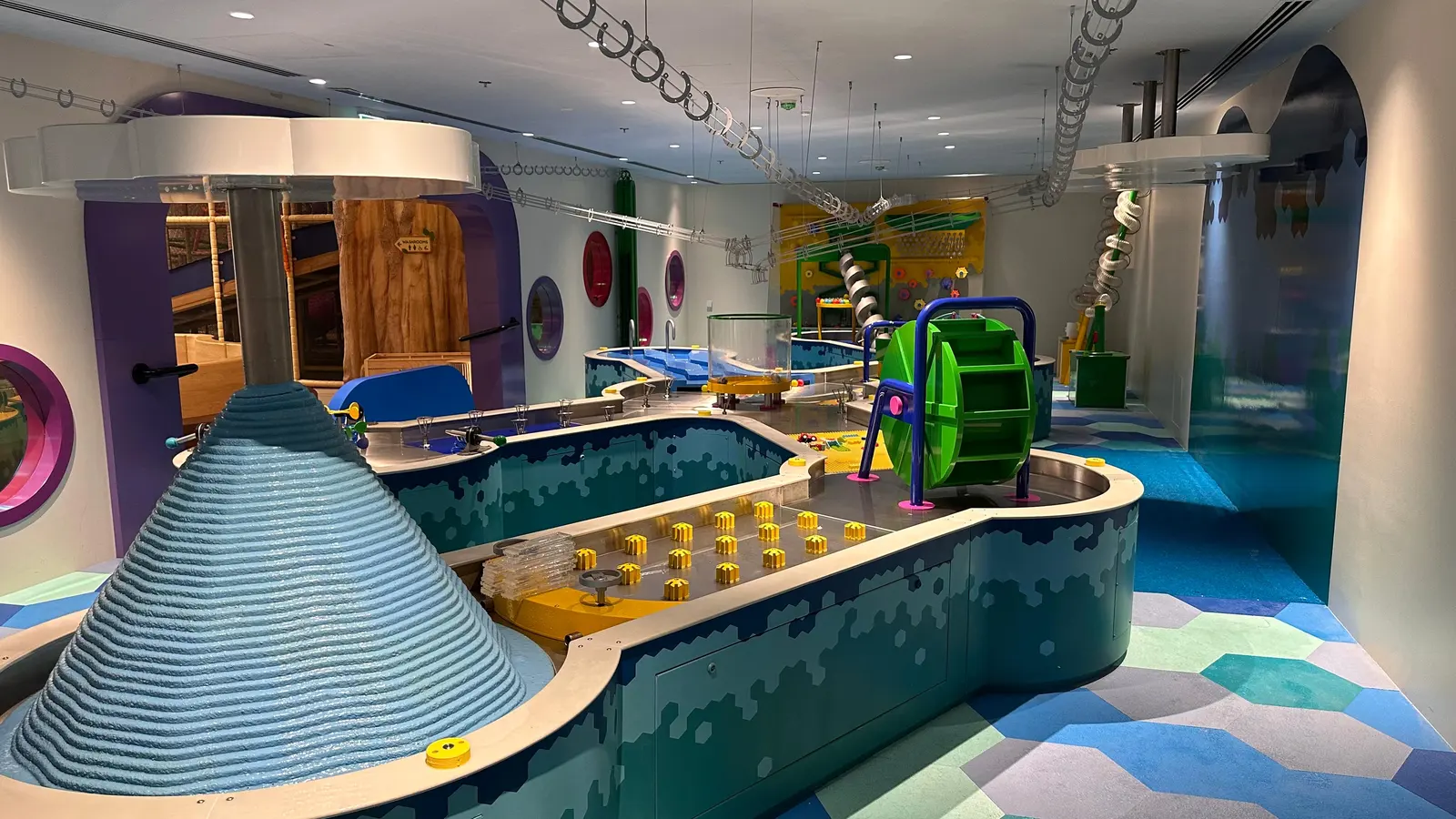 Giant interactive water table in a museum gallery