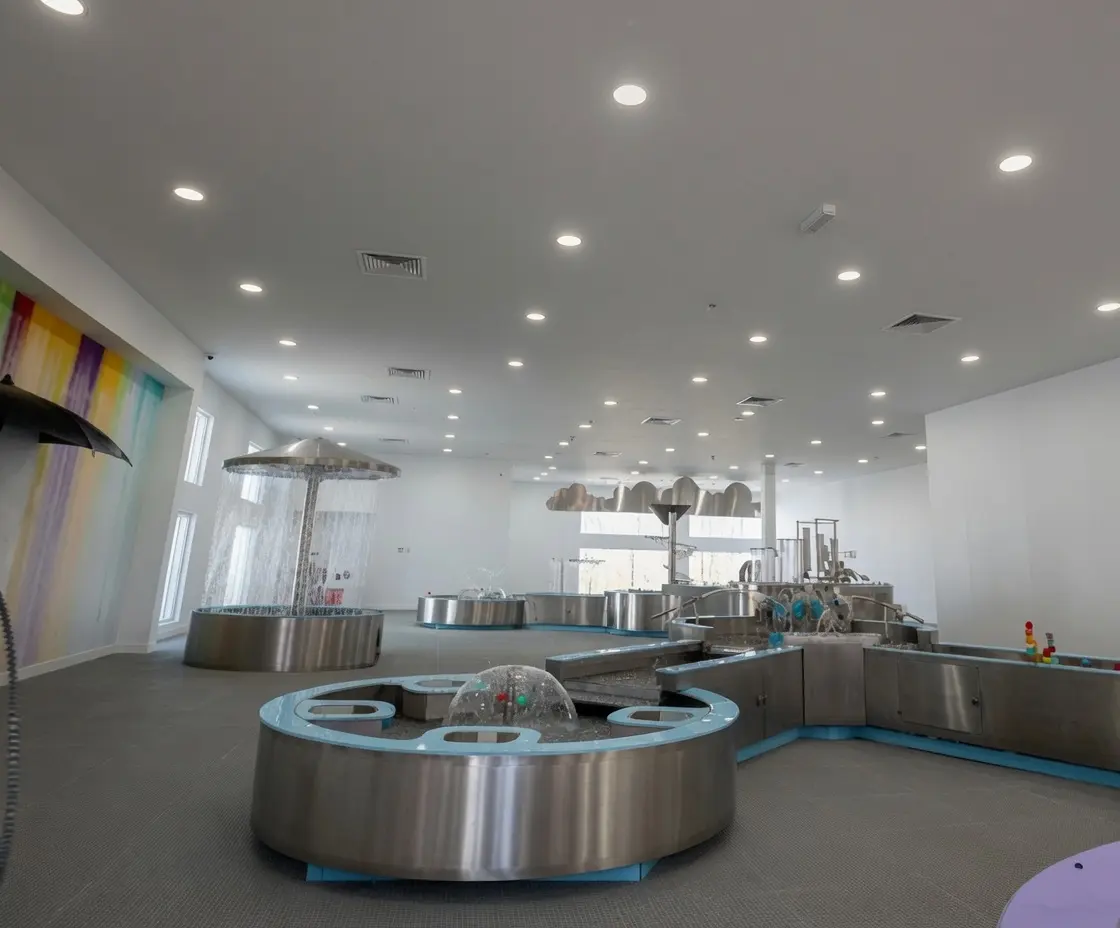 Interactive water exhibits at WooHoo Dubai