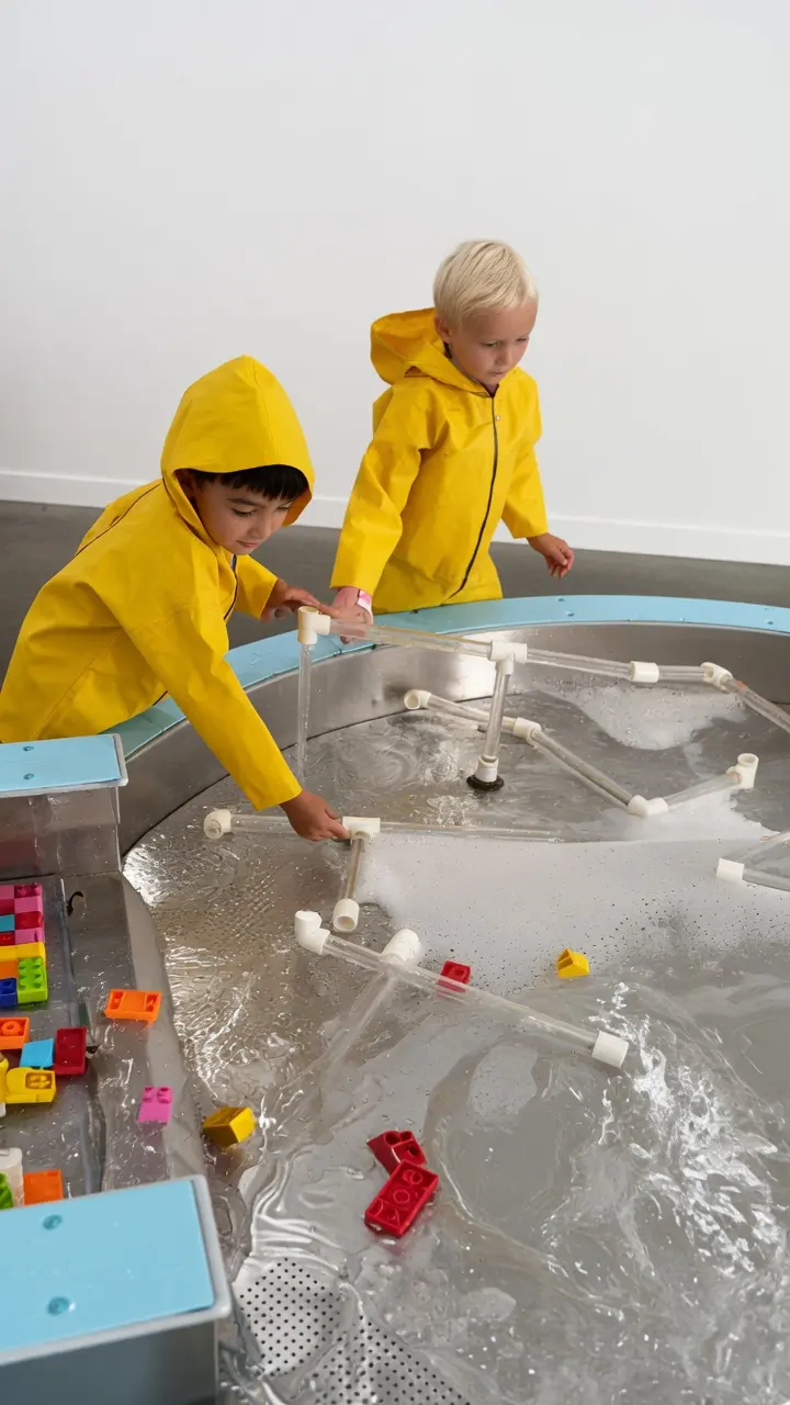 Children playing at the WooHoo water gallery