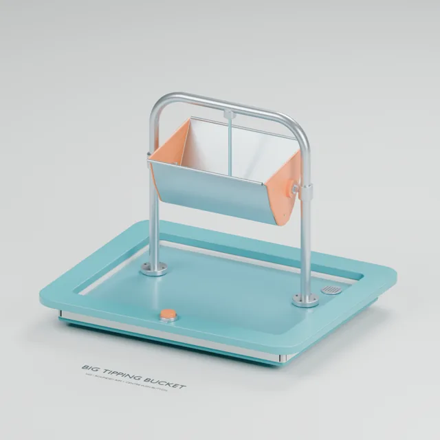 Big Tipping Bucket water table concept, perspective render