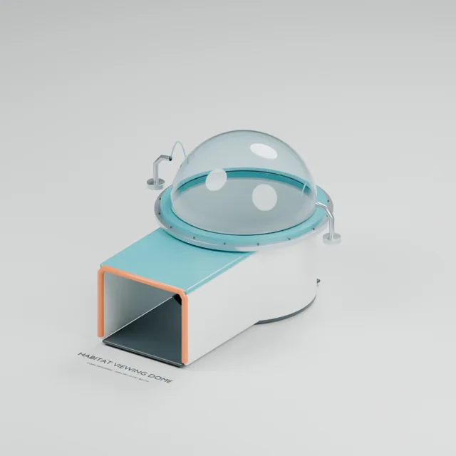 Habitat Dome water table concept, perspective render