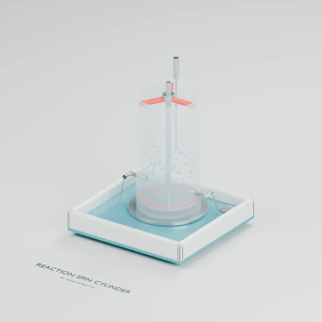 Reaction Spin Cylinder water table concept, perspective render